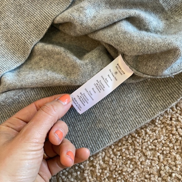 SOLD Everlane Cashmere Turtleneck Mini Dress Gray - Picture 6 of 6